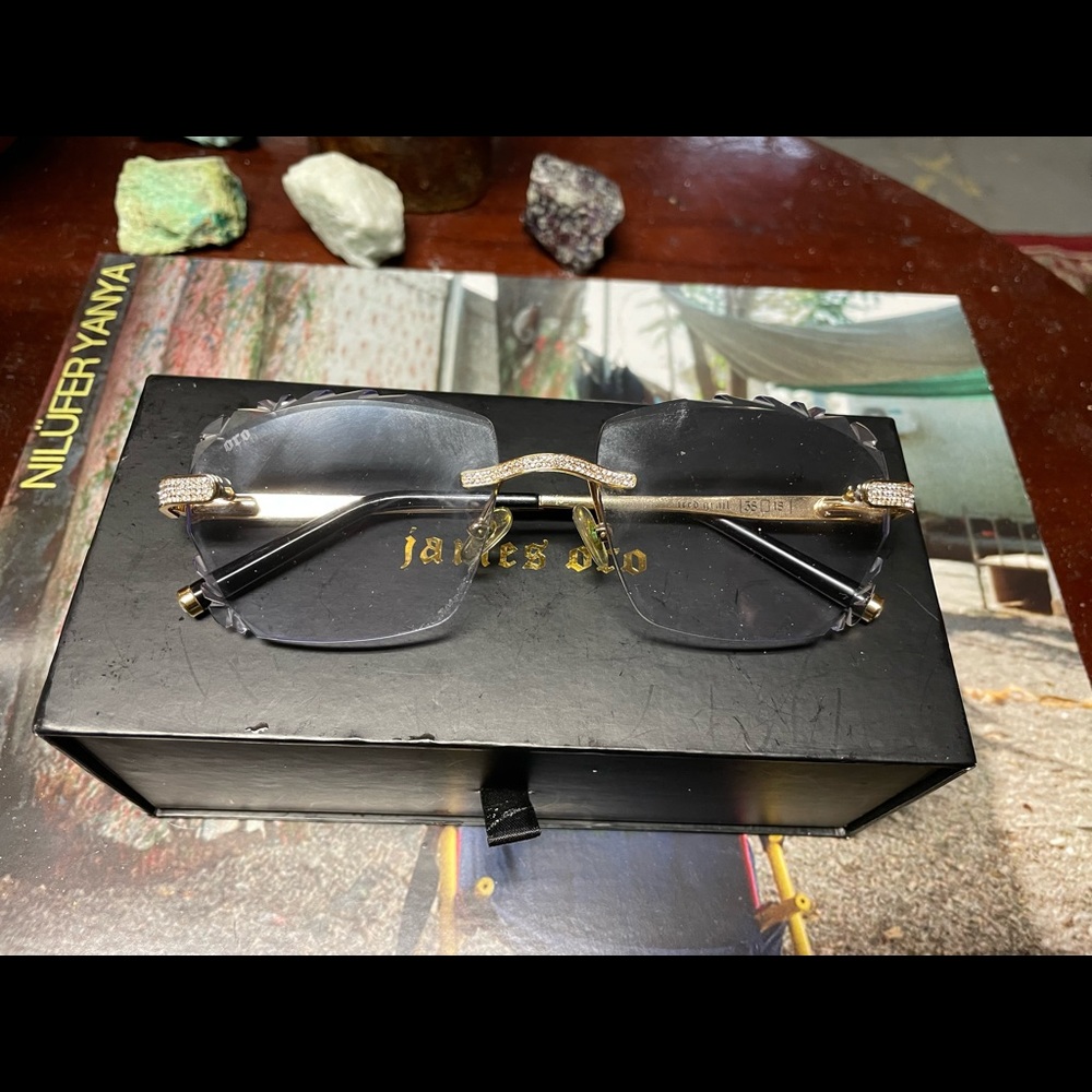 James Oro Iced Clear Grail Glasses